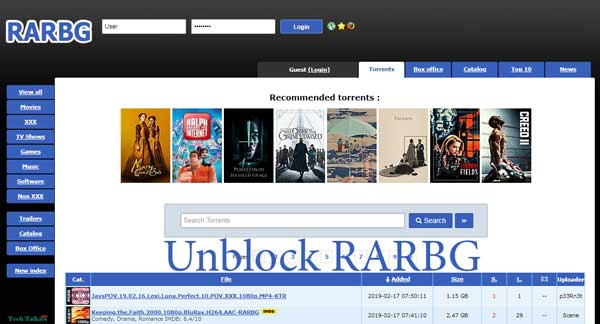 RARBG Unblocked Torrent Proxy Sites And RARBG Mirror Sites Alternatives