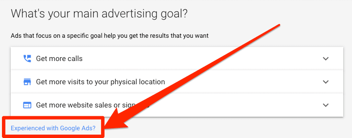Experienced with Google Ads
