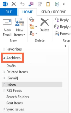 how to archive in outlook 2010
