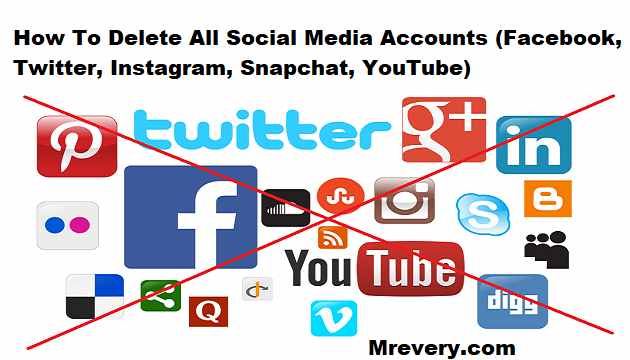 How To Delete All Social Media Accounts(Facebook, Twitter, Instagram, Snapchat, YouTube)